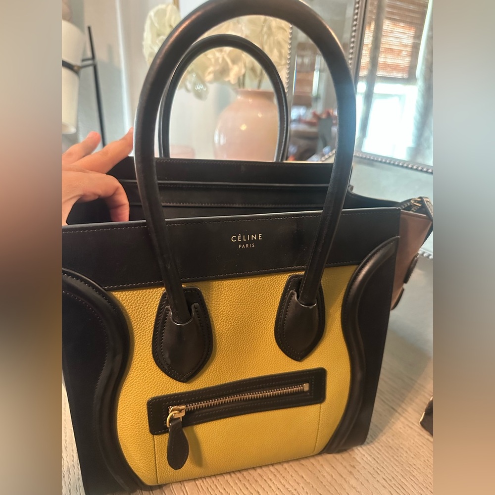 Yellow and Black Women's Bag